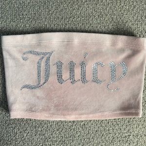 pink Juicy Couture velour diamond tube top